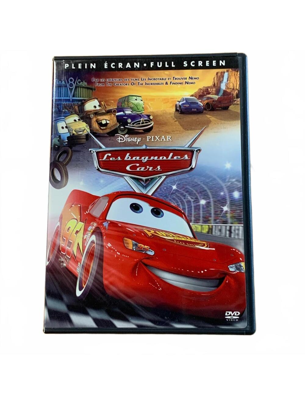 Disney Pixar Cars DVD Full Screen Slipcover + DVD Guide English/French